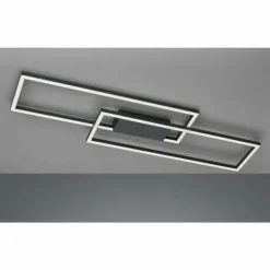 Plafonnier Fischer & Honsel Seth LED Noir, 1 lumière, Télécommandes