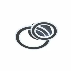 Plafonnier Fischer & Honsel Elvas LED Noir, 1 lumière, Télécommandes