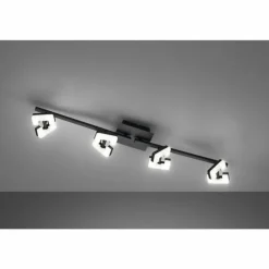 Plafonnier Fischer & Honsel Ray LED Noir, 4 lumières