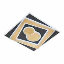 Plafonnier Fischer & Honsel Ratio LED Noir, 1 lumière, Télécommandes