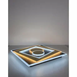 Plafonnier Fischer & Honsel Ratio LED Noir, 1 lumière, Télécommandes