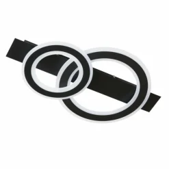 Plafonnier Fischer & Honsel Circle LED Noir, 1 lumière, Télécommandes