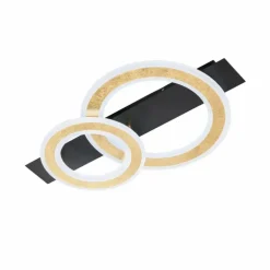 Plafonnier Fischer & Honsel Circle LED Noir, 1 lumière, Télécommandes