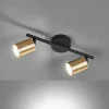 Plafonnier Fischer & Honsel Vano LED Noir, 2 lumières