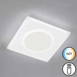 Plafonnier Fischer & Honsel Bisi LED Blanc, 1 lumière, Télécommandes