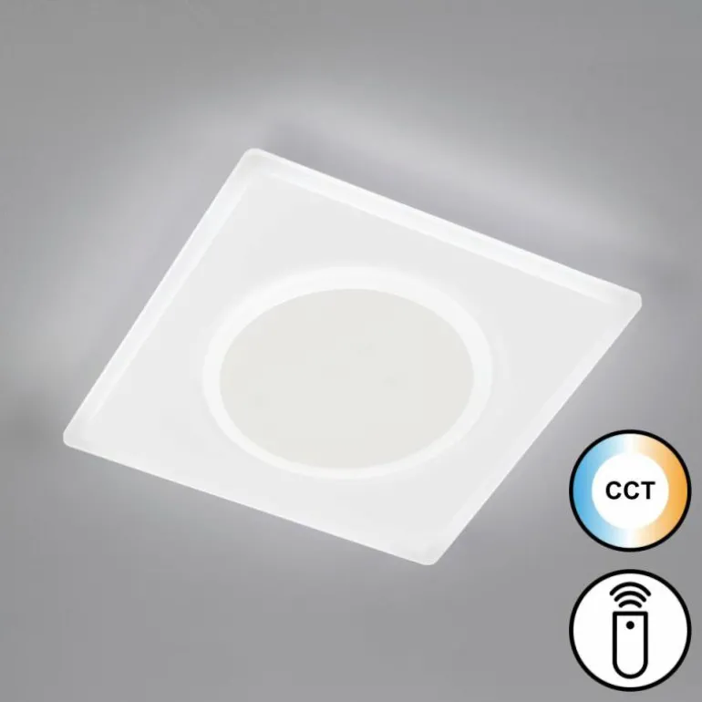 Plafonnier Fischer & Honsel Bisi LED Blanc, 1 lumière, Télécommandes