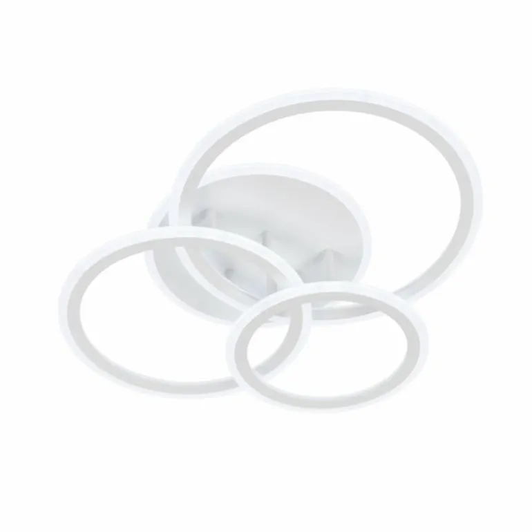 Plafonnier Fischer & Honsel Gelder LED Blanc, 1 lumière, Télécommandes, Changeur de couleurs