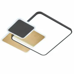 Plafonnier Fischer & Honsel Tomo LED Noir, 1 lumière, Télécommandes