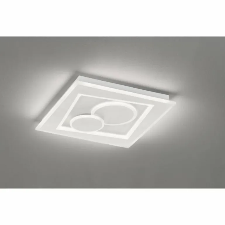 Plafonnier Fischer-Honsel Ratio LED Blanc, 1 lumière, Télécommandes