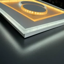 Plafonnier Fischer-Honsel Ratio LED Blanc, 1 lumière, Télécommandes