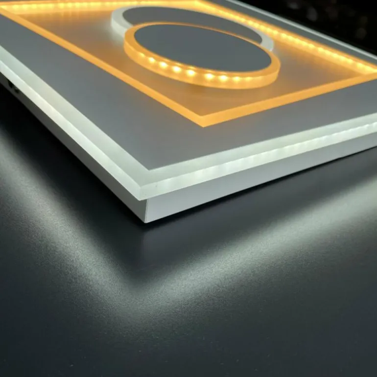 Plafonnier Fischer-Honsel Ratio LED Blanc, 1 lumière, Télécommandes