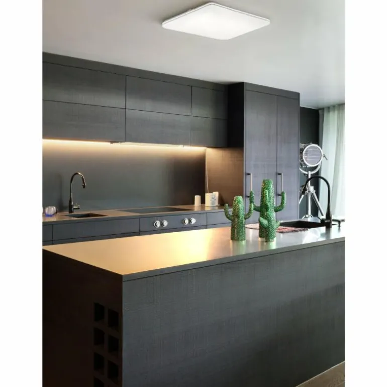 Plafonnier Fischer-Honsel Porto LED Blanc, 1 lumière