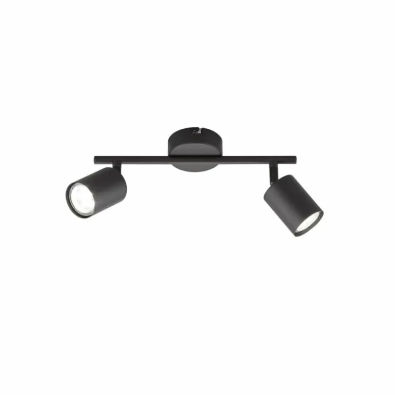 Plafonnier Fischer-Honsel Vano Noir, 2 lumières