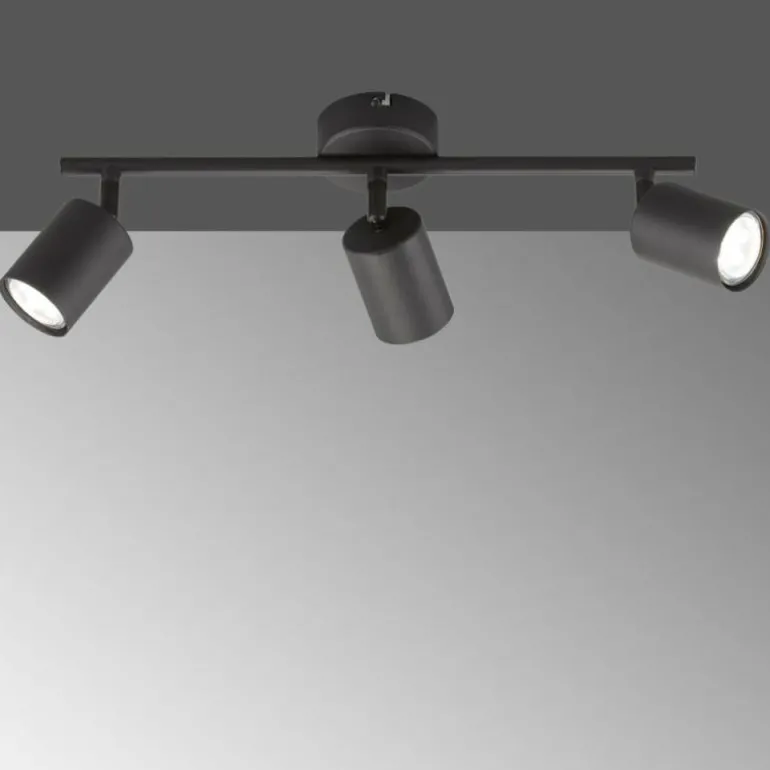 Plafonnier Fischer-Honsel Vano Noir, 3 lumières