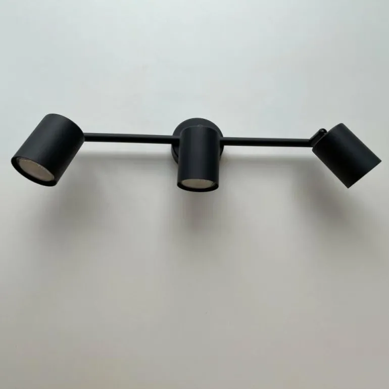 Plafonnier Fischer-Honsel Vano Noir, 3 lumières