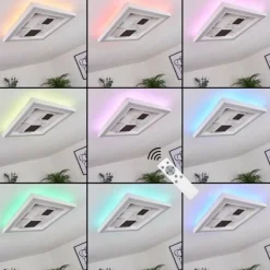 Plafonnier Fitili LED Noir, Blanc, 1 lumière, Télécommandes, Changeur de couleurs