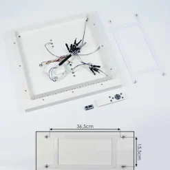 Plafonnier Fitili LED Noir, Blanc, 1 lumière, Télécommandes, Changeur de couleurs