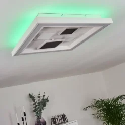 Plafonnier Fitili LED Noir, Blanc, 1 lumière, Télécommandes, Changeur de couleurs