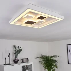 Plafonnier Fitili LED Noir, Blanc, 1 lumière, Télécommandes, Changeur de couleurs