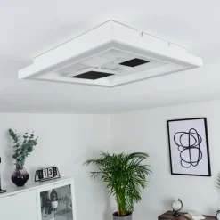 Plafonnier Fitili LED Noir, Blanc, 1 lumière, Télécommandes, Changeur de couleurs