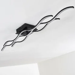 Plafonnier Flow LED Noir, 2 lumières