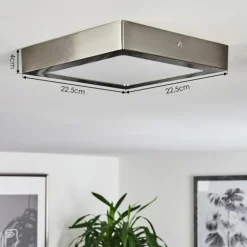 Plafonnier Fnsrud LED Nickel mat, 1 lumière