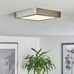 Plafonnier Fnsrud LED Nickel mat, 1 lumière