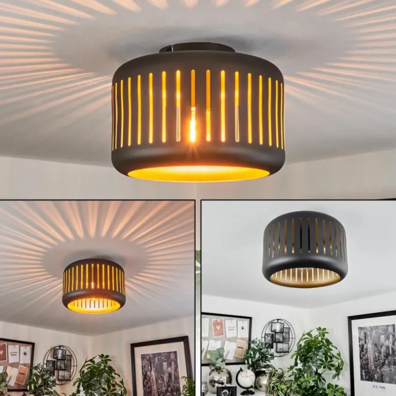 Plafonnier Fournie Noir, 1 lumière