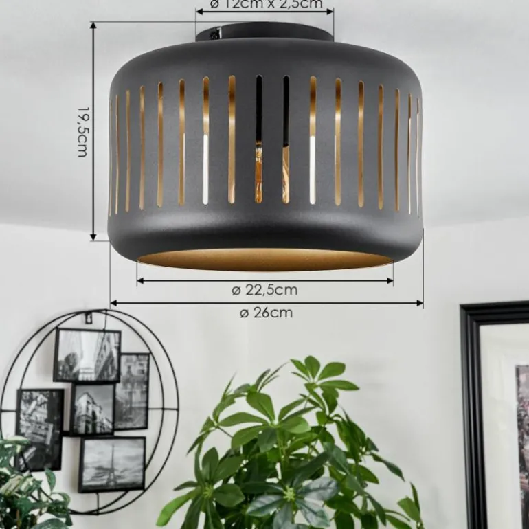 Plafonnier Fournie Noir, 1 lumière