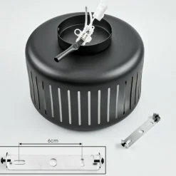 Plafonnier Fournie Noir, 1 lumière