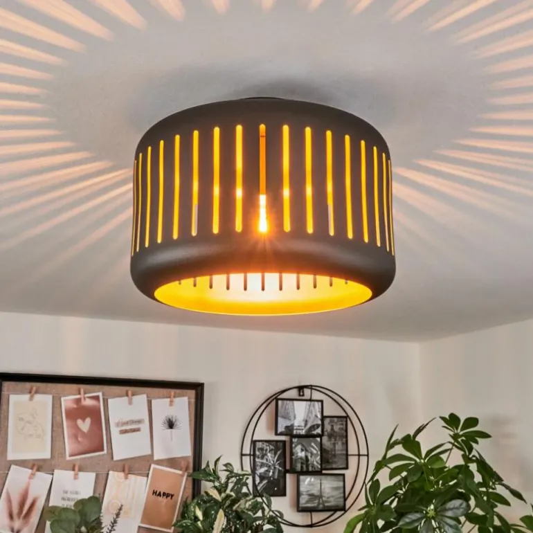 Plafonnier Fournie Noir, 1 lumière