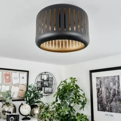 Plafonnier Fournie Noir, 1 lumière