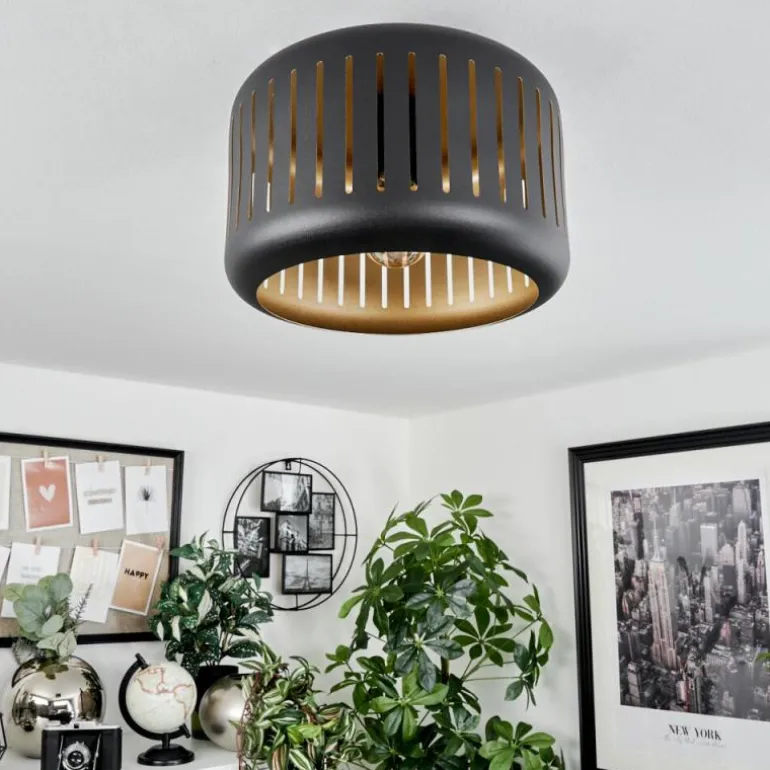 Plafonnier Fournie Noir, 1 lumière