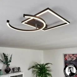 Plafonnier Frederick LED Noir, Blanc, 1 lumière