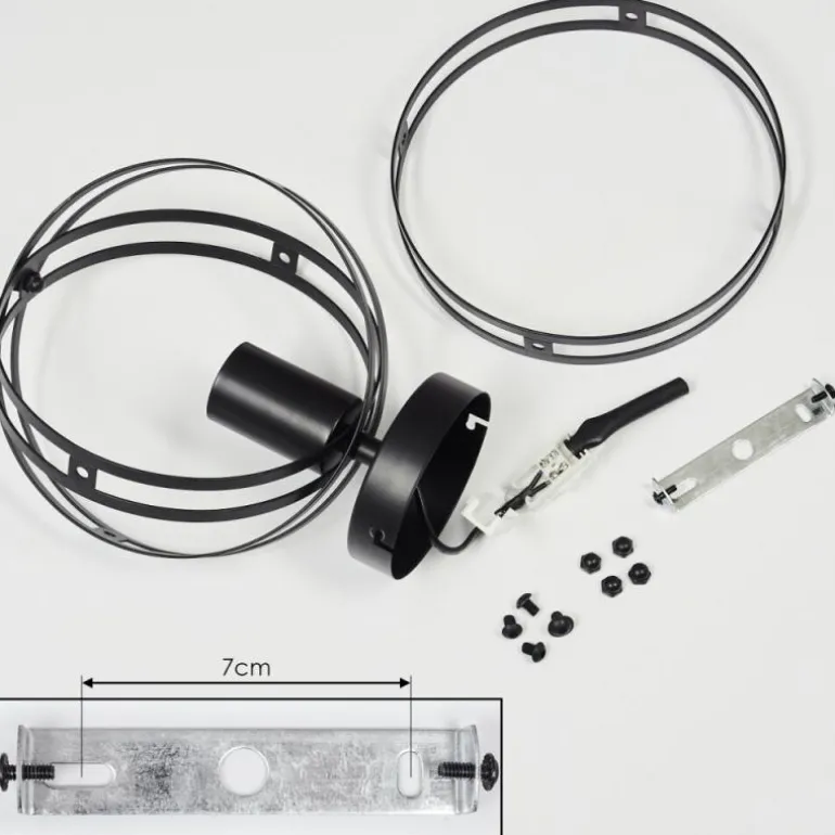 Plafonnier Freguesia Noir, 1 lumière