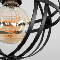 Plafonnier Freguesia Noir, 1 lumière