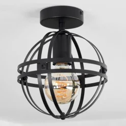 Plafonnier Freguesia Noir, 1 lumière