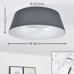 Plafonnier Fremont LED Gris, 1 lumière