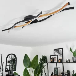 Plafonnier Fuliola LED Noir, 1 lumière