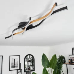 Plafonnier Fuliola LED Noir, 1 lumière