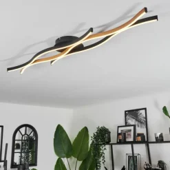 Plafonnier Fuliola LED Noir, 1 lumière