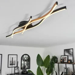 Plafonnier Fuliola LED Noir, 1 lumière