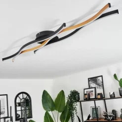 Plafonnier Fuliola LED Noir, 1 lumière