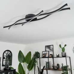 Plafonnier Fuliola LED Noir, 1 lumière