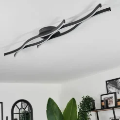 Plafonnier Fuliola LED Noir, 1 lumière