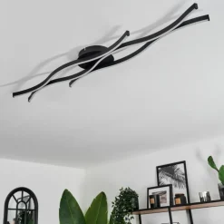 Plafonnier Fuliola LED Noir, 1 lumière