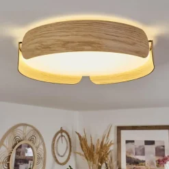Plafonnier Fuscado LED Couleur bois, 1 lumière