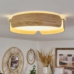 Plafonnier Fuscado LED Couleur bois, 1 lumière