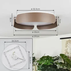 Plafonnier Fuscado LED Moka, 1 lumière