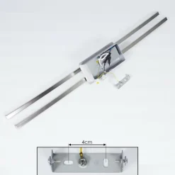 Plafonnier Georgina LED Chrome, 2 lumières